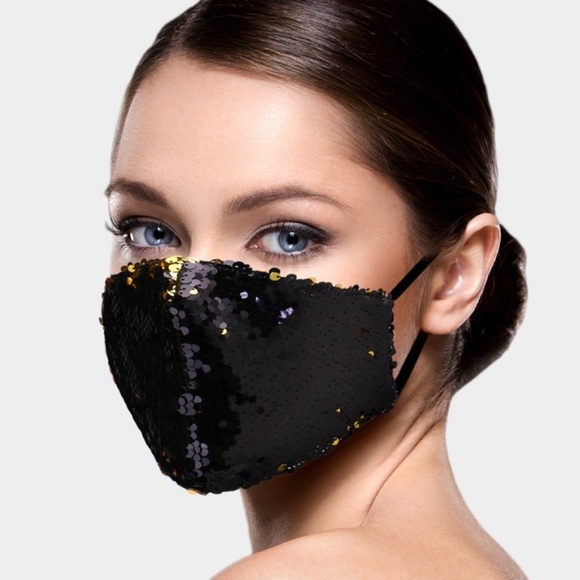 Stylish fashionable glitter protective face mask - Picture 1 of 1